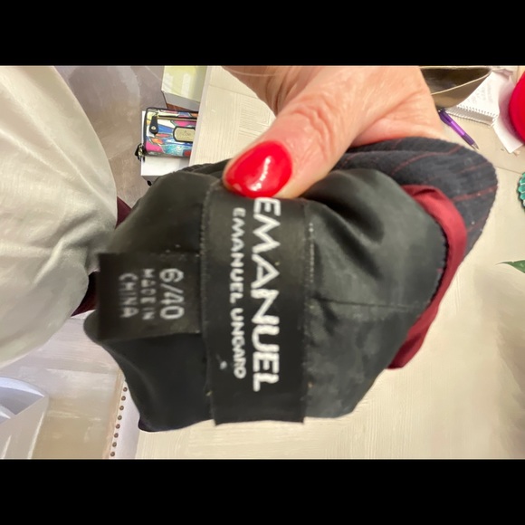 Emanuel Ungaro Magnificent Suit Pin Striped Jacket Sz 6 Perfect Condition - Picture 8 of 13